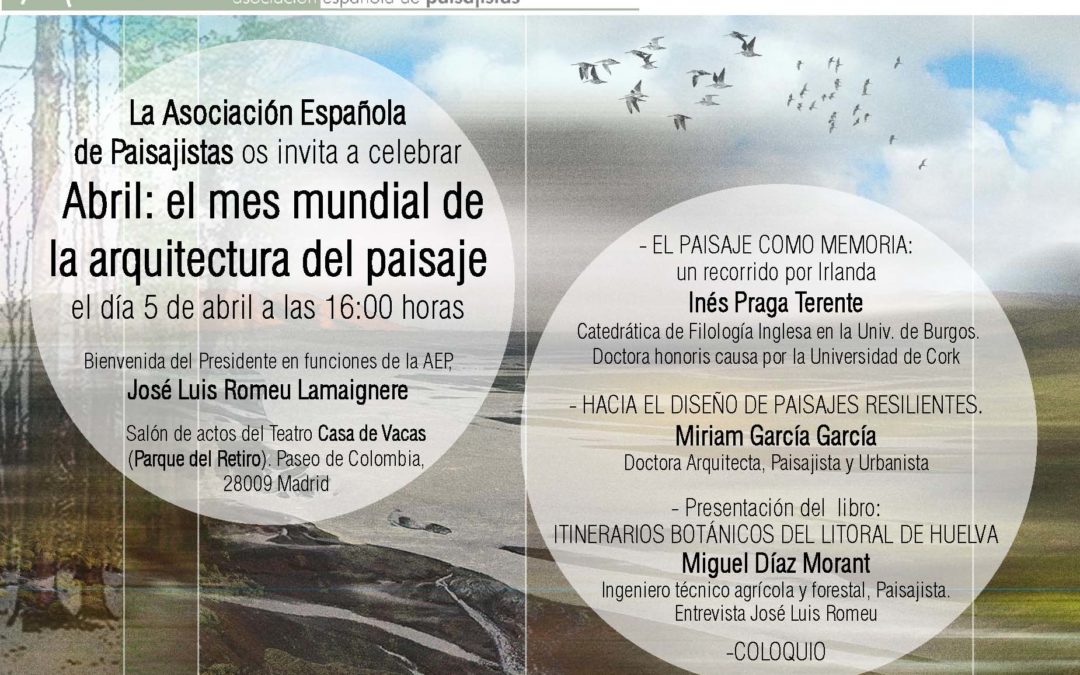 La AEP os invita a celebrar El mes Mundial de la Arquitectura del Paisaje