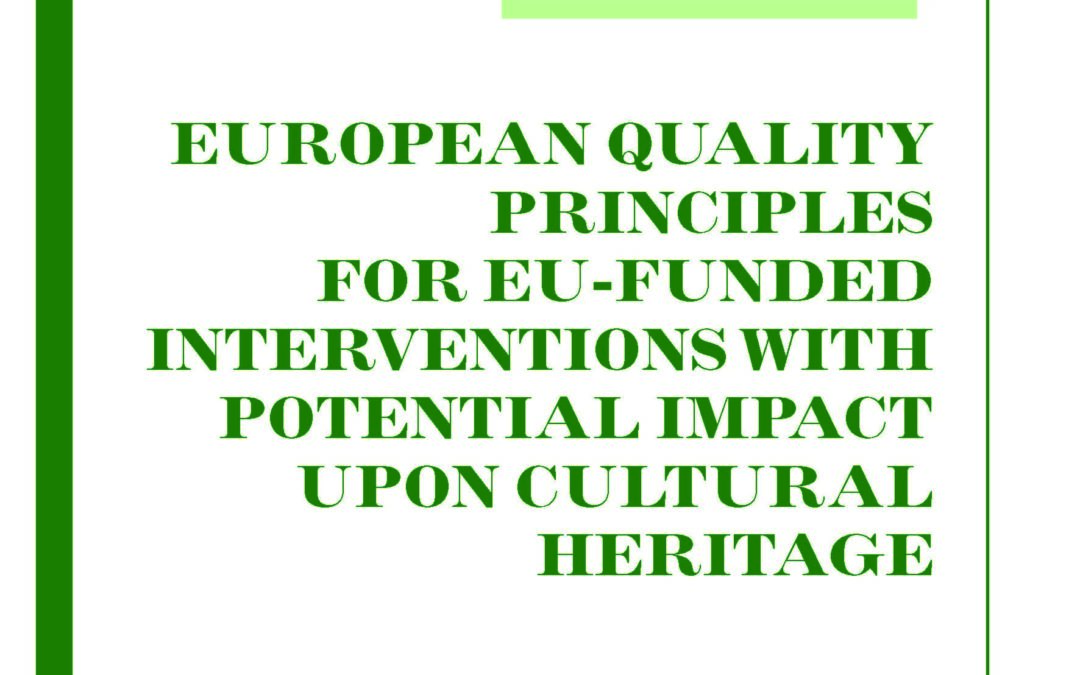 «Principios europeos de calidad para intervenciones financiadas por la UE con impacto en el patrimonio cultural»