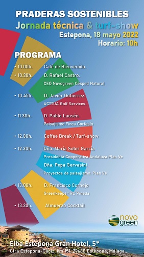 Programa I Jornada Técnica y Exposición -Novogreen Césped Natural (Estepona)