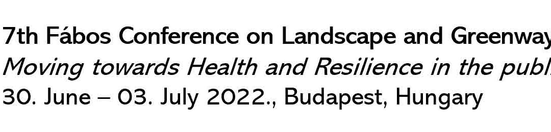 VII Jornada Fábos de Planificación del Paisaje y Vías Verdes- 2022