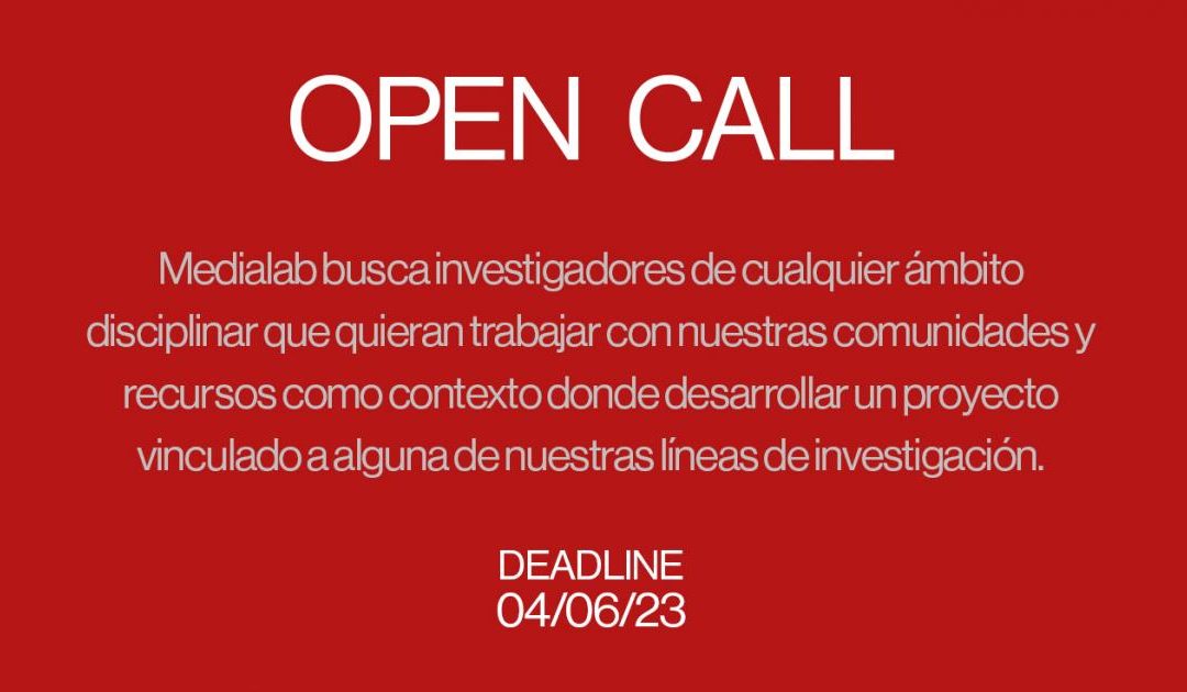 Medialab-II Convocatoria de Selección de Proyectos de Investigación Situada