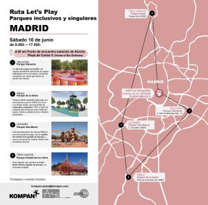 Aplazado-Viaje de estudios "Ruta Let´s Play Madrid: parques inclusivos y singulares con efecto WOW”