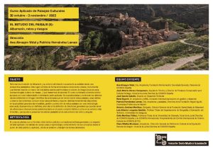 Curso aplicado sobre Paisajes Culturales: El estudio del paisaje (II). Albarracín, retos y riesgos