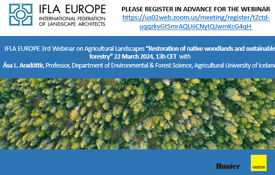 Webinar Paisajes Agrícolas-IFLA Eu- Únete el viernes 22 de Marzo