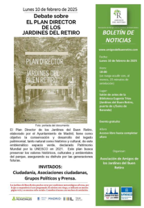 Debate sobre el Plan Director de los Jardines del Retiro